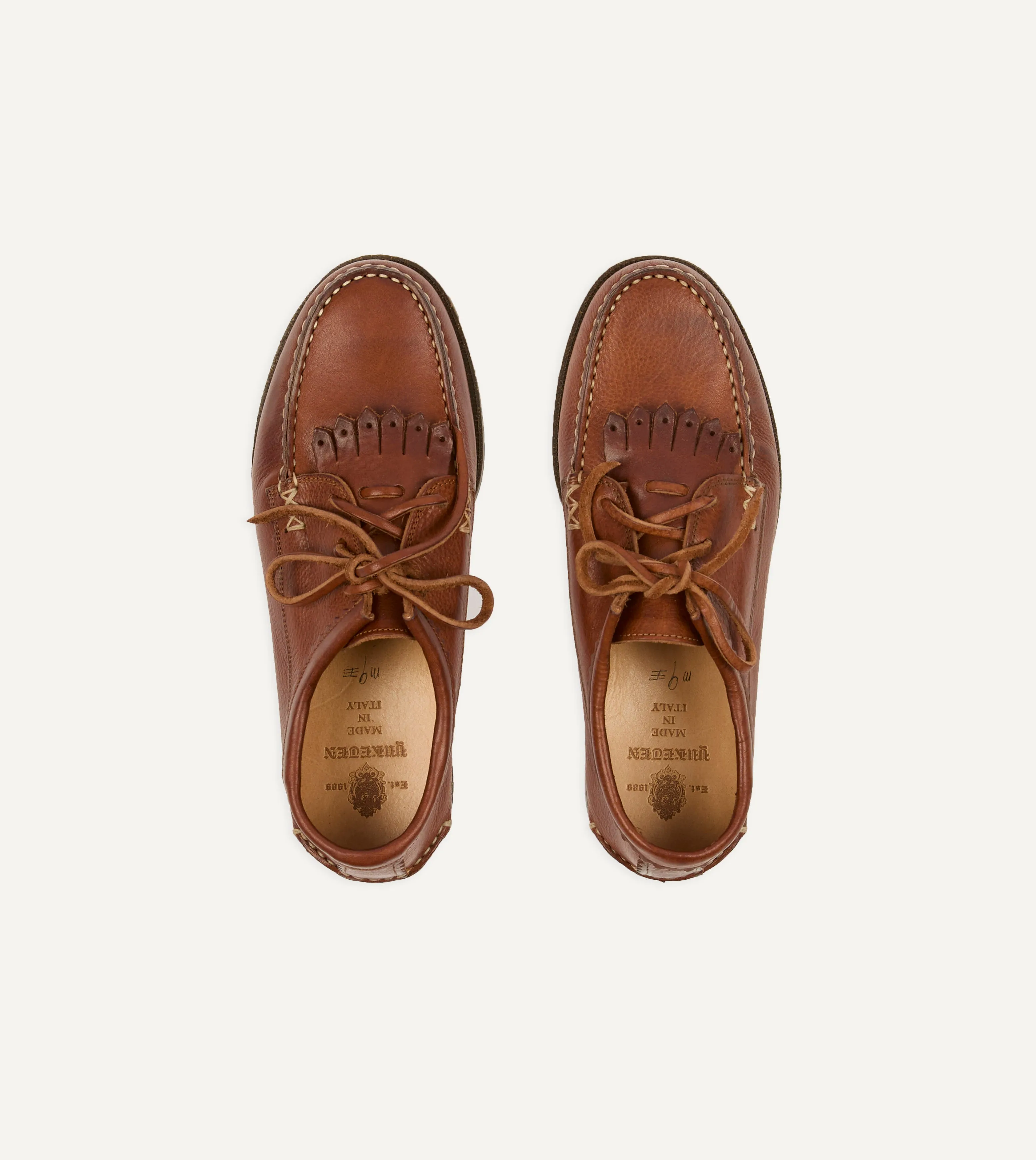Joint Care Comfort Walk Yuketen Cognac Italian Blucher with Camp Sole