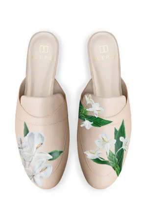 Easygoing Style Comfortable For Workouts Mariposa Flower Beige Mule