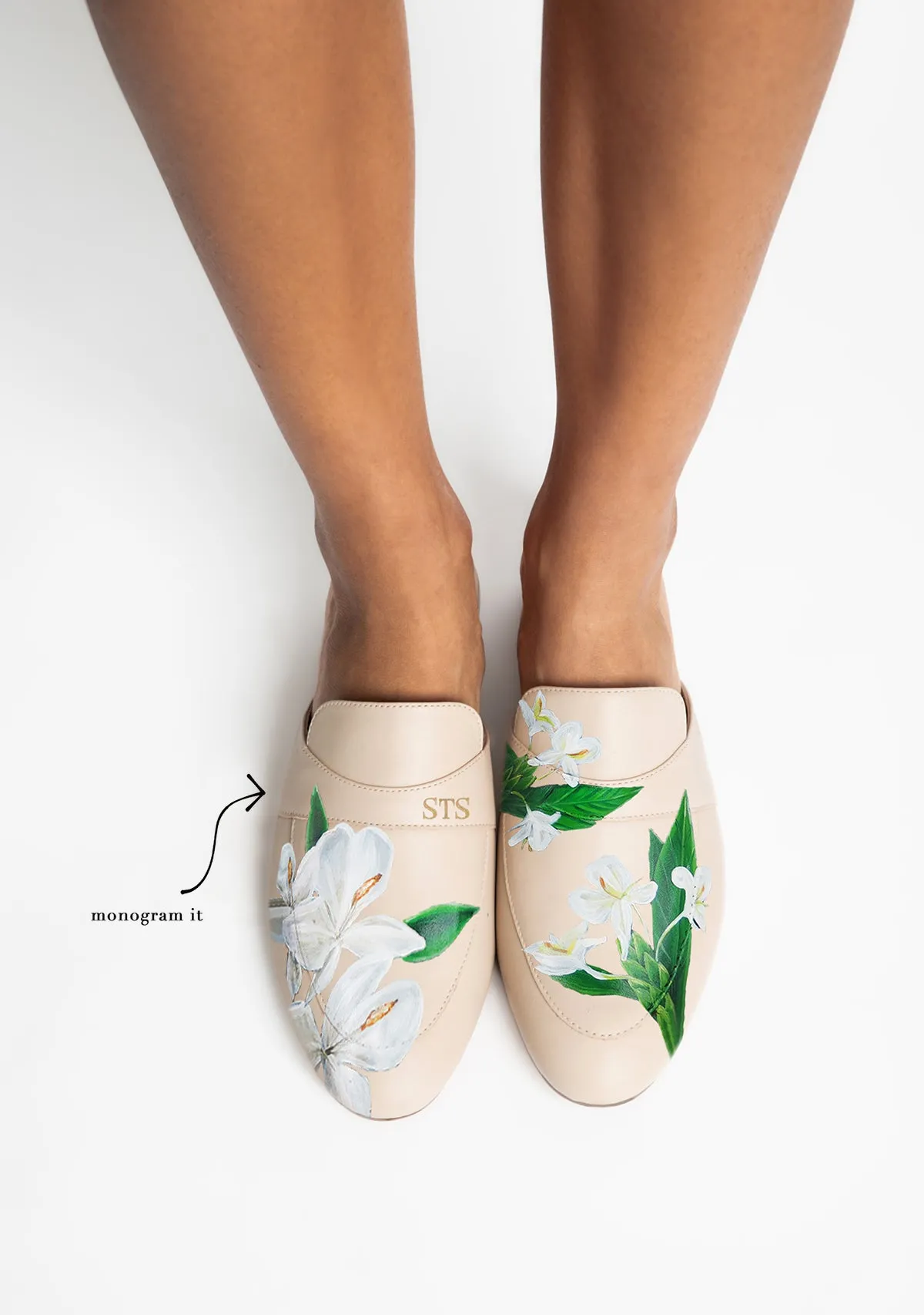 beach shoes Mariposa Flower Beige Mule