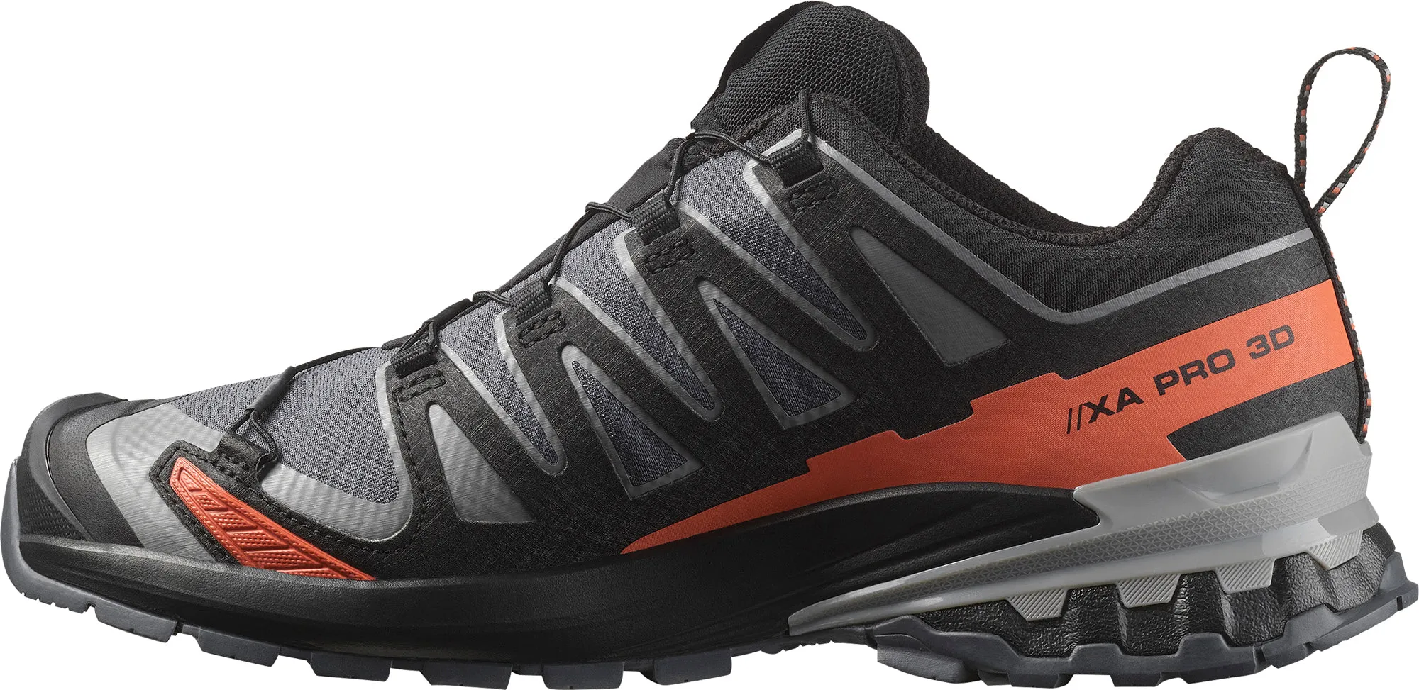 Reinforced toe Heart Glow Salomon XA Pro 3D V9 GORE-TEX Mens Trail Running Shoes - Grey