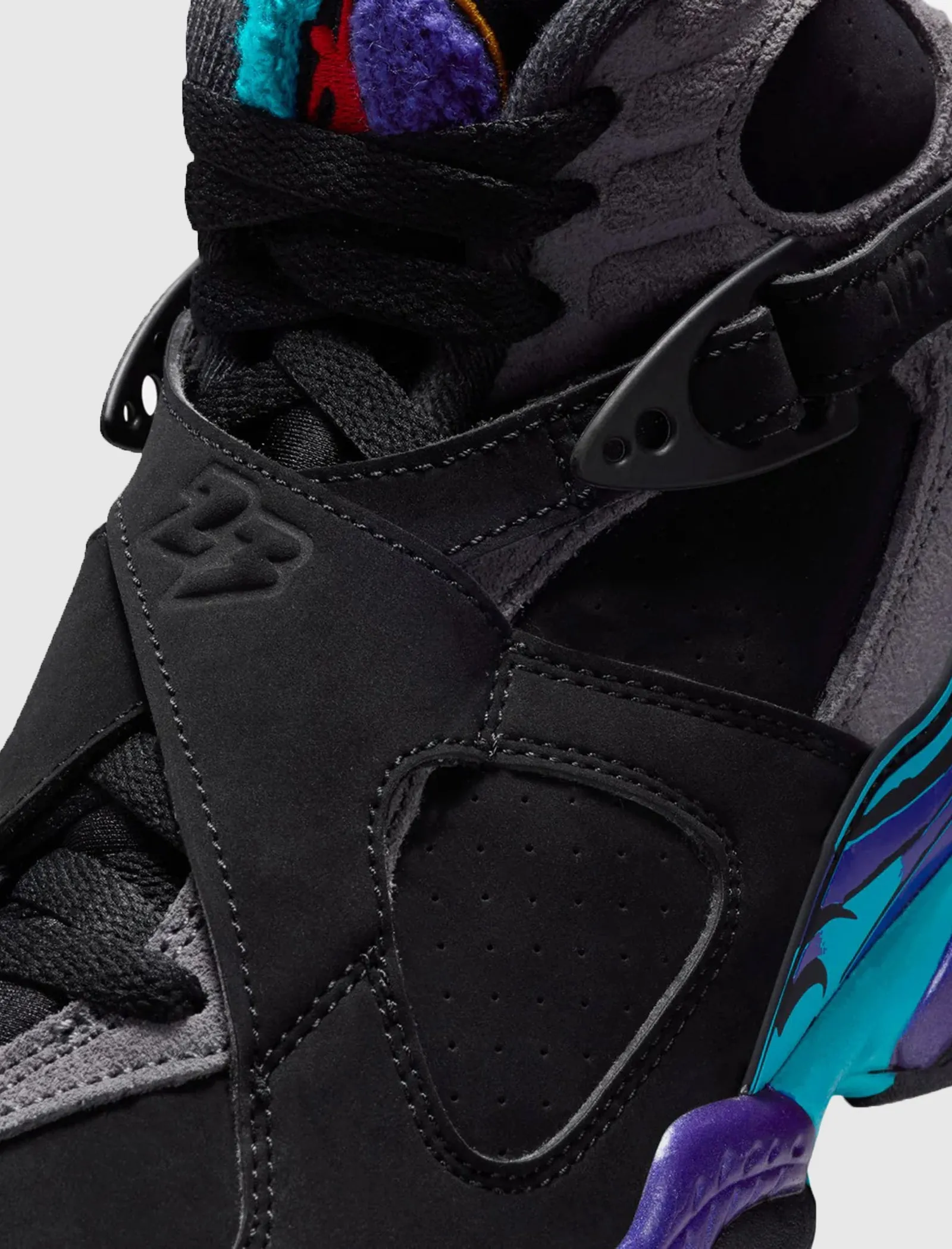 AIR JORDAN 8 RETRO "AQUA" GS Ventilated Mesh Long Distance Breathable Beach Walk