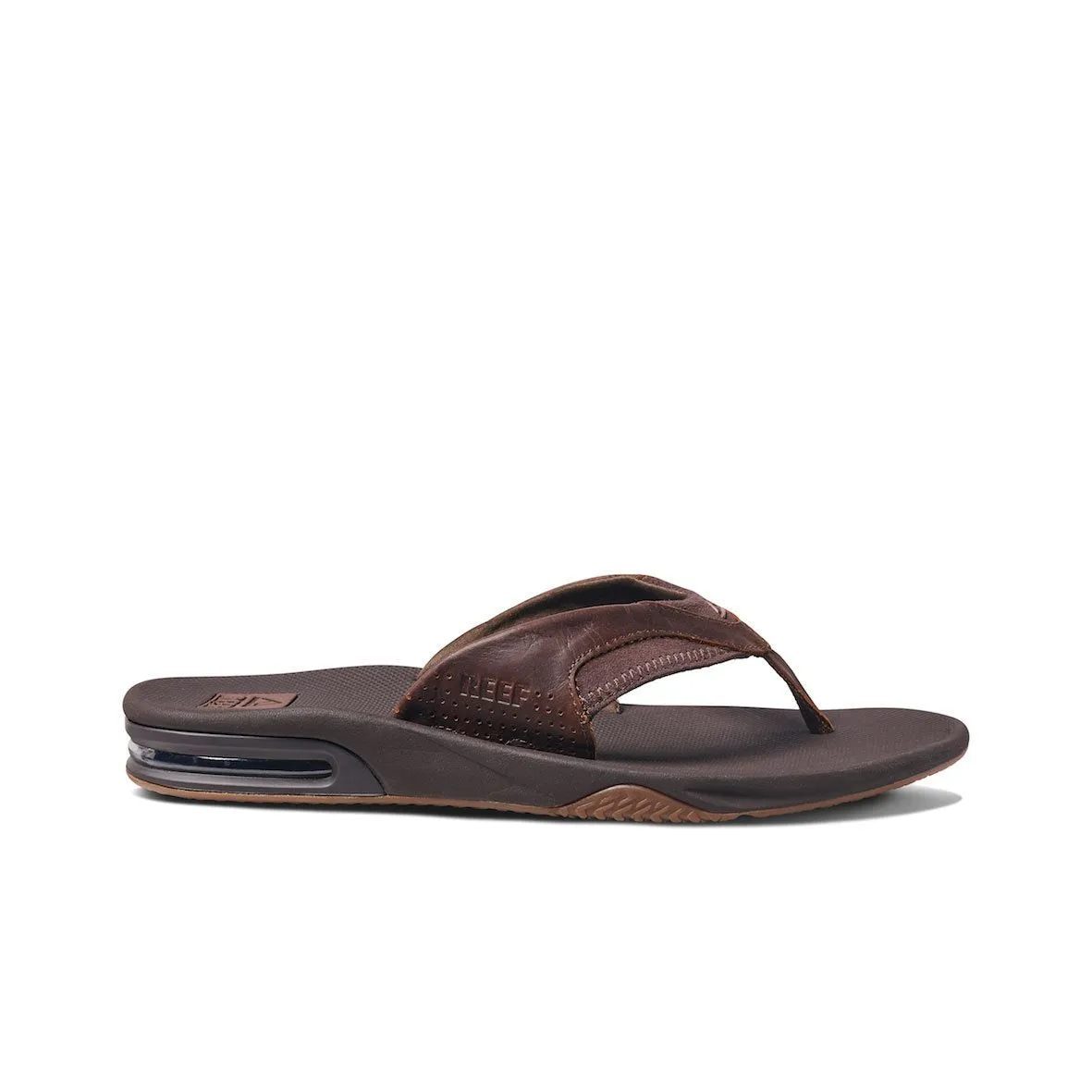 Leather Fanning Thong - Dark Brown Seamless Fit Running Errands