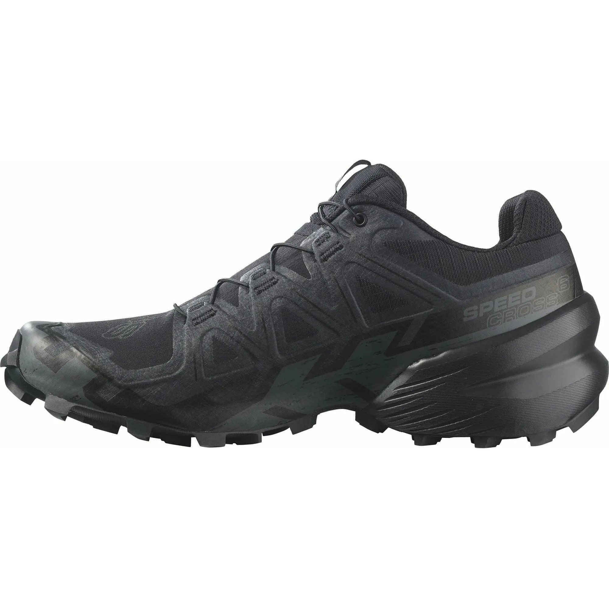 Sail Vibe Salomon Speedcross 6 Mens Trail Running Shoes - Black