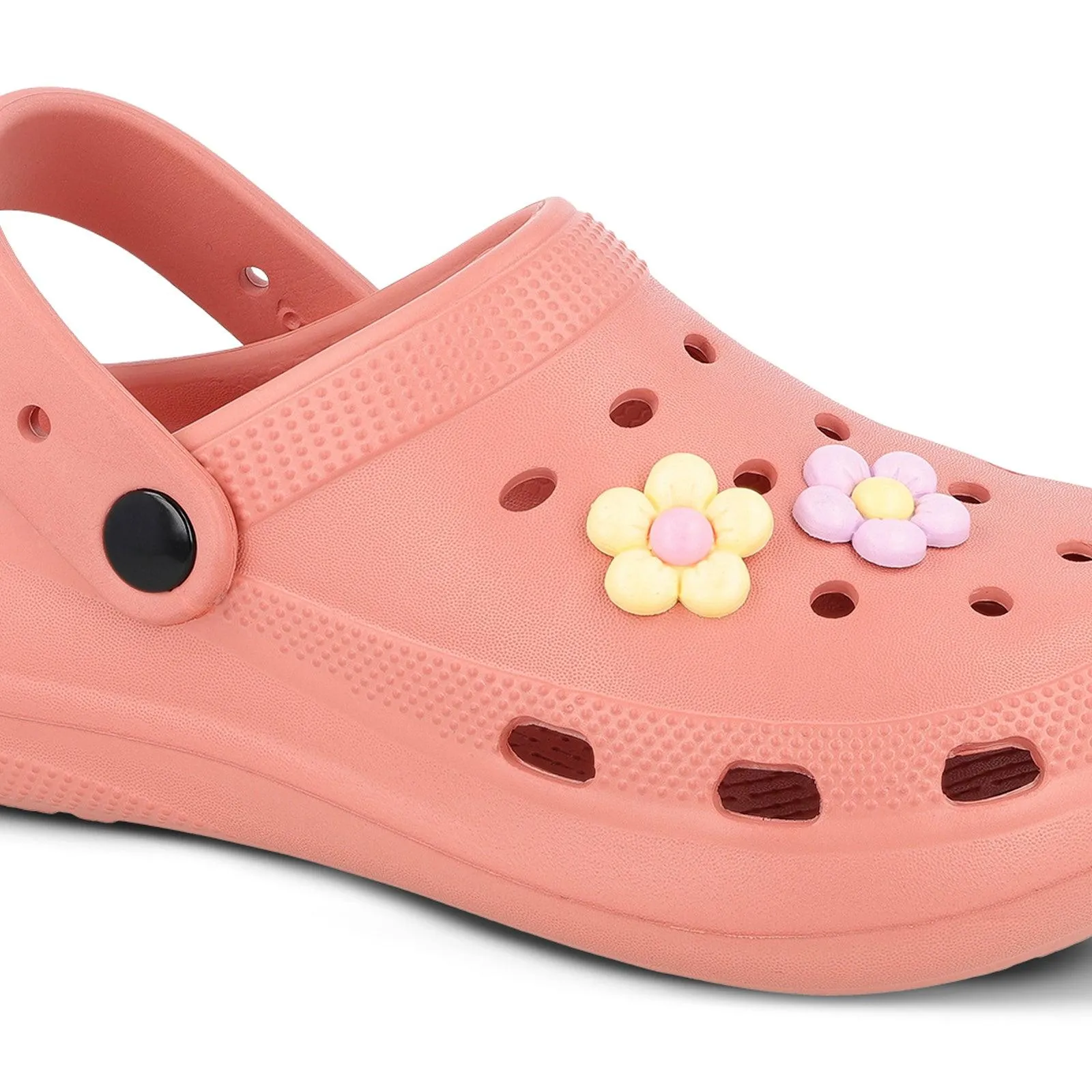 Walkaroo Womens Clogs  - WC8924 Peach Open Back City Easy