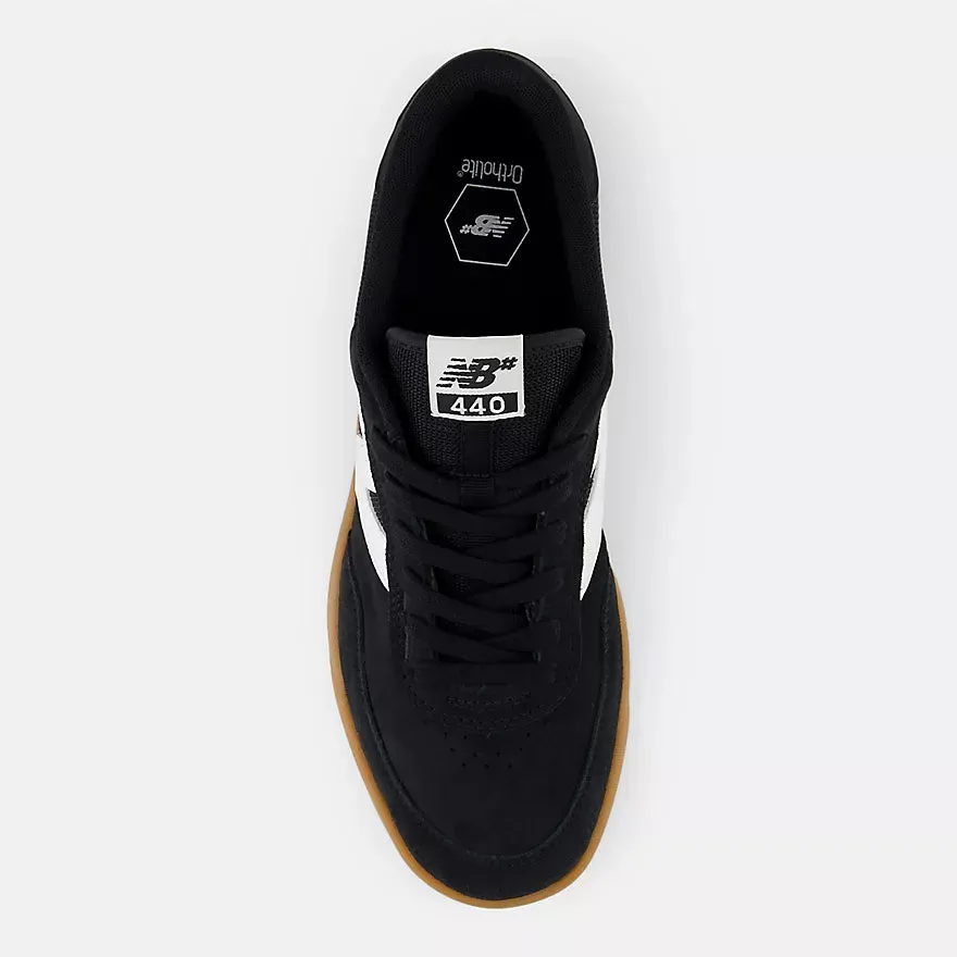 Board Ready Fit Slip On New Balance Numeric 440 V2 Skate Shoes - Black With White