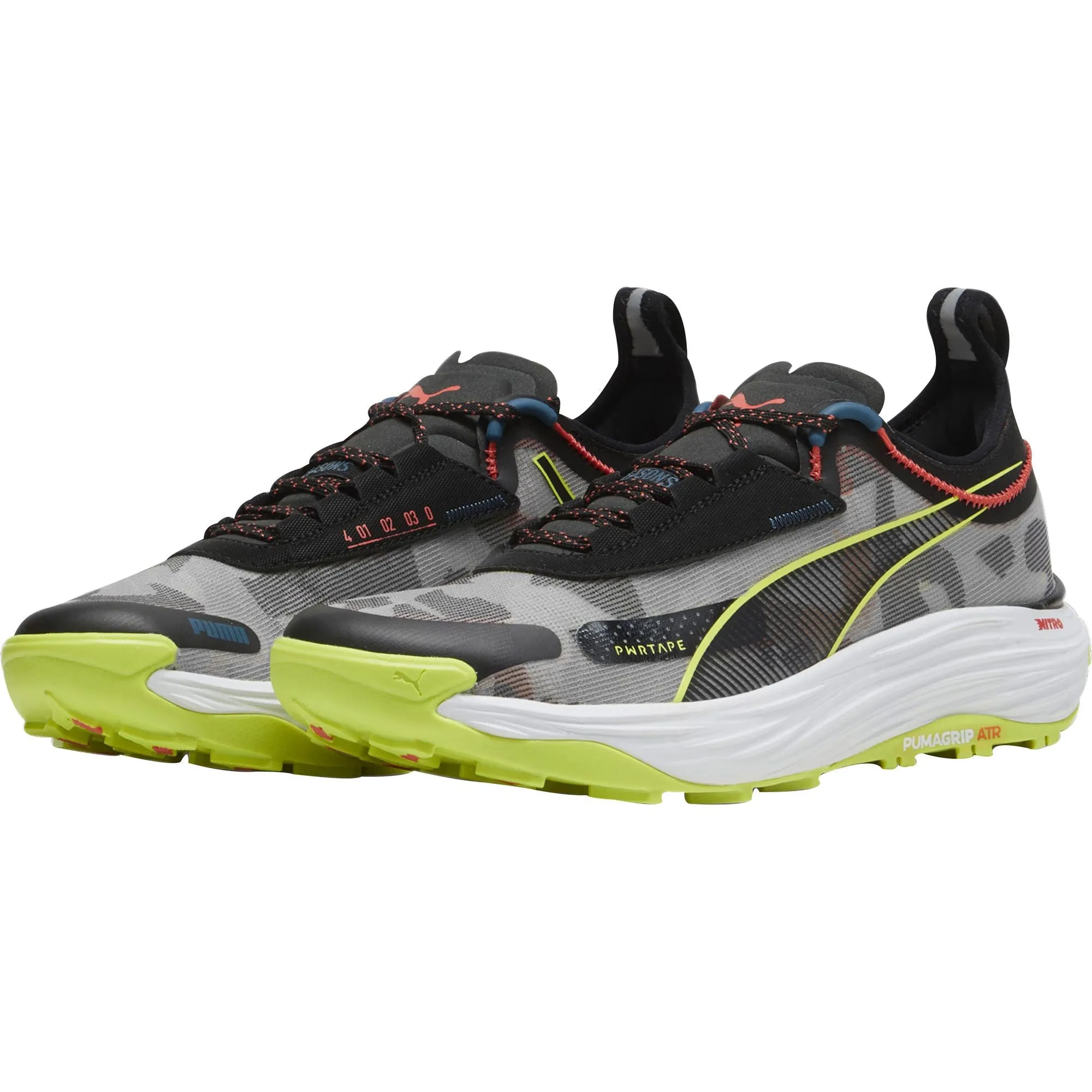 Puma Voyage Nitro 3 Mens Trail Running Shoes - Black Tech Glow