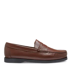 Urban Mood Hill Walk Boat Loafers, brown leather