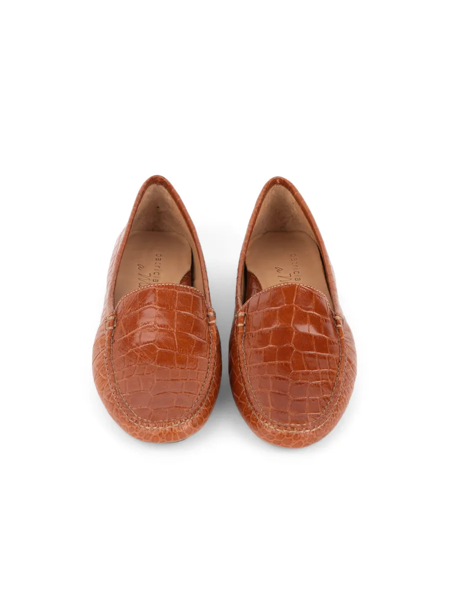Palm Base Jillian Driving Moccasin in Crocodile