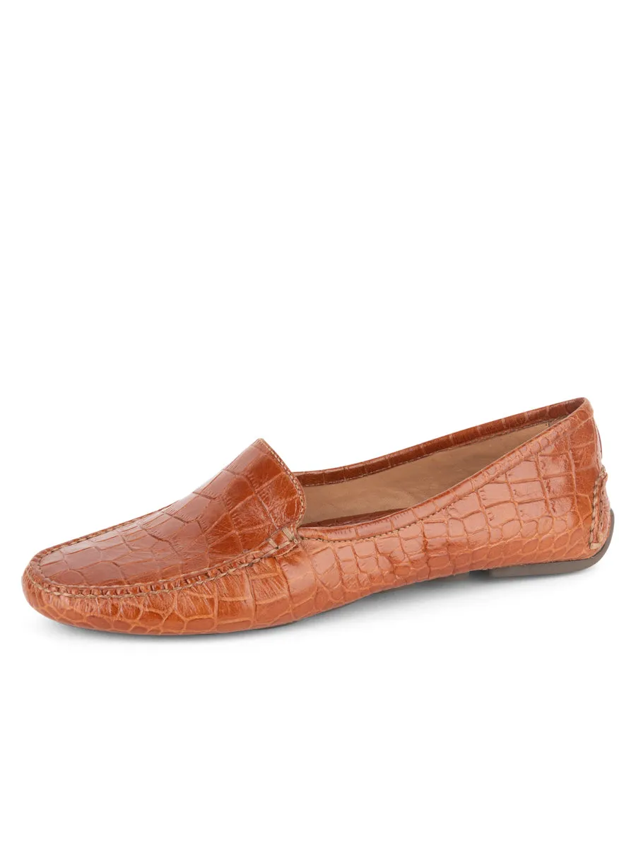 Jillian Driving Moccasin in Crocodile Gel Soft
