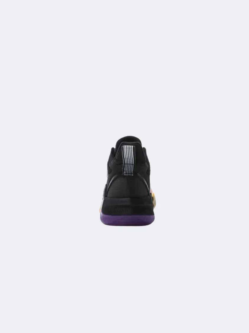 Indoor Cushioning Erke Men Basketball Shoes Dark Purple/Black