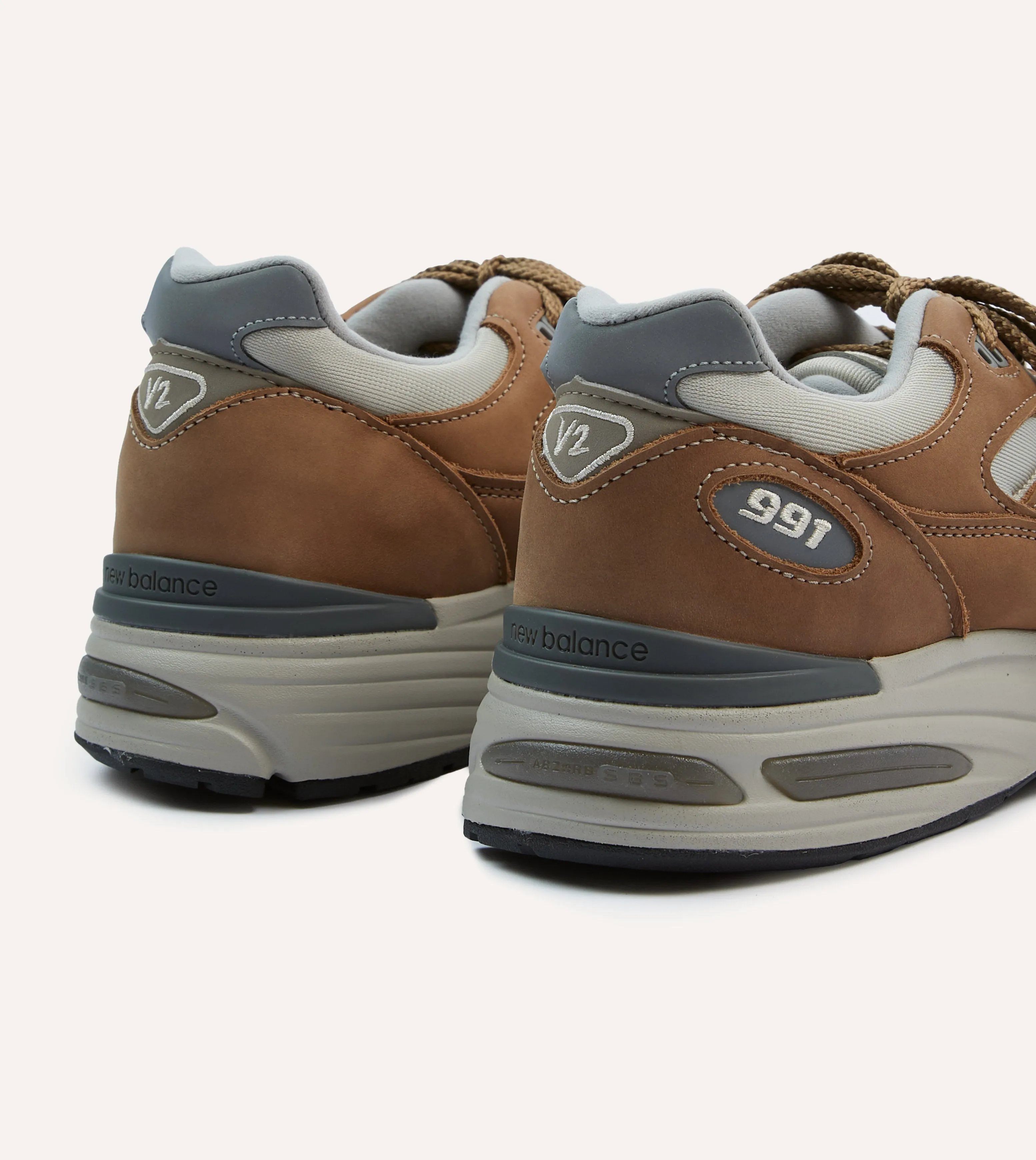 Neutral Base Fresh Tone New Balance Coco Mocca Made in UK 991v2 Trainers