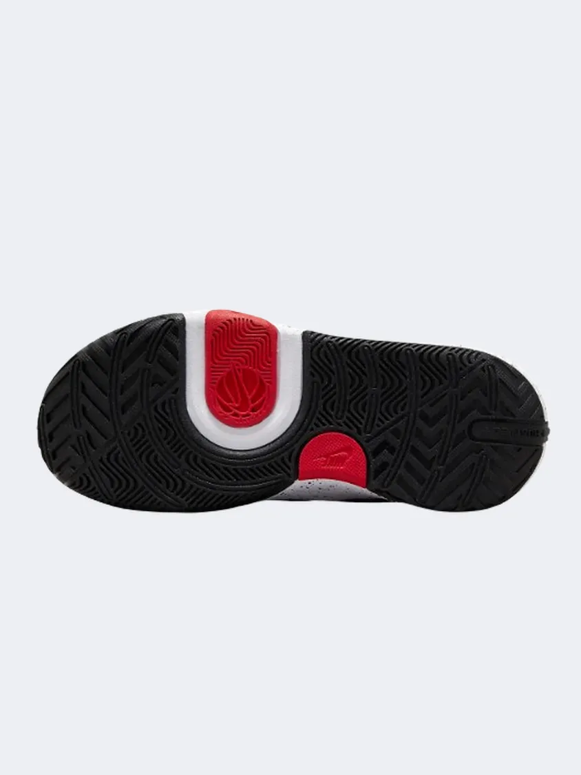 Nike Team Hustle D 11 Boys Basketball Shoes Black/White/Red Versatile Footwear Multi Density Outsole