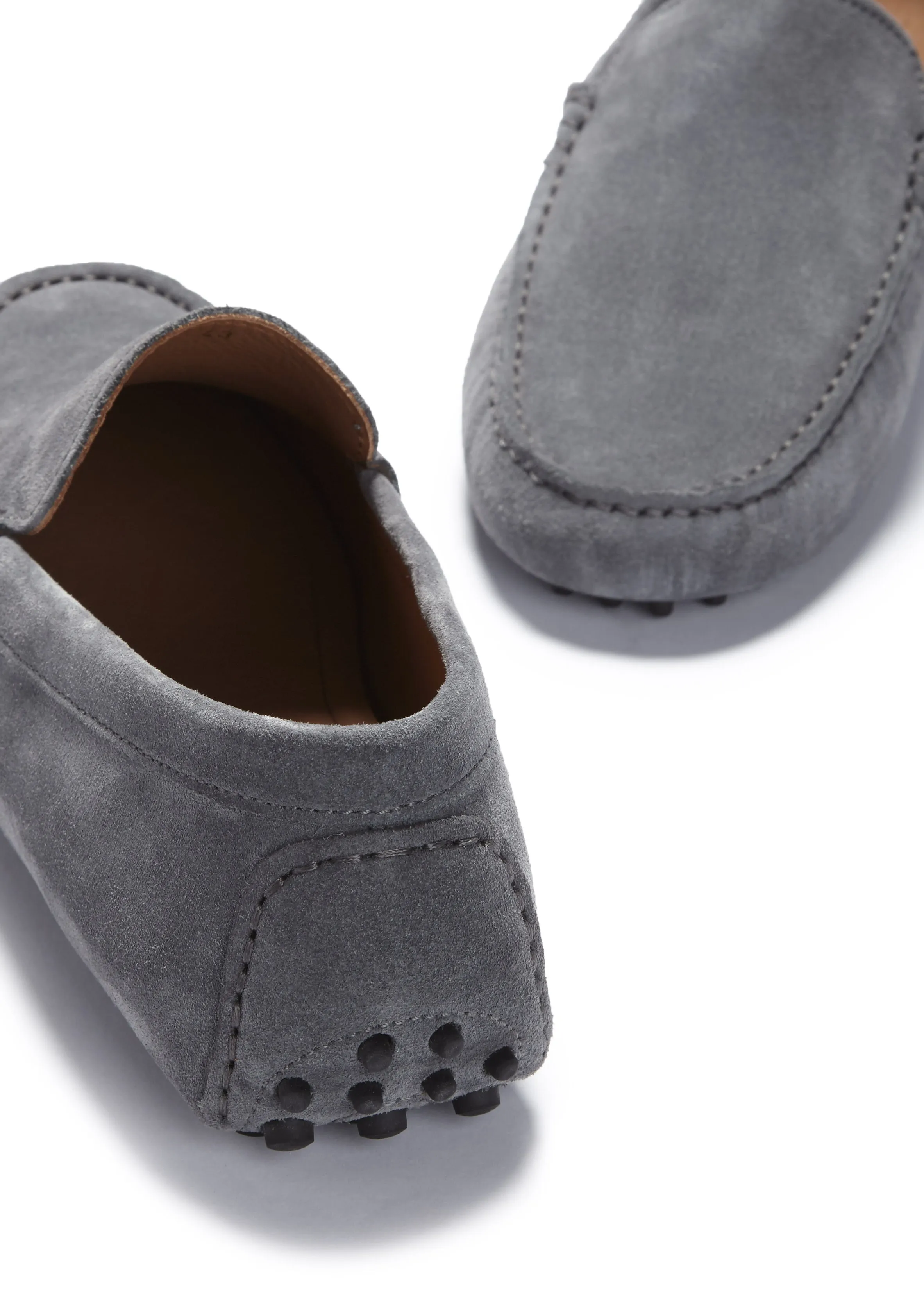 Soft Finish Driving Loafers, slate grey suede