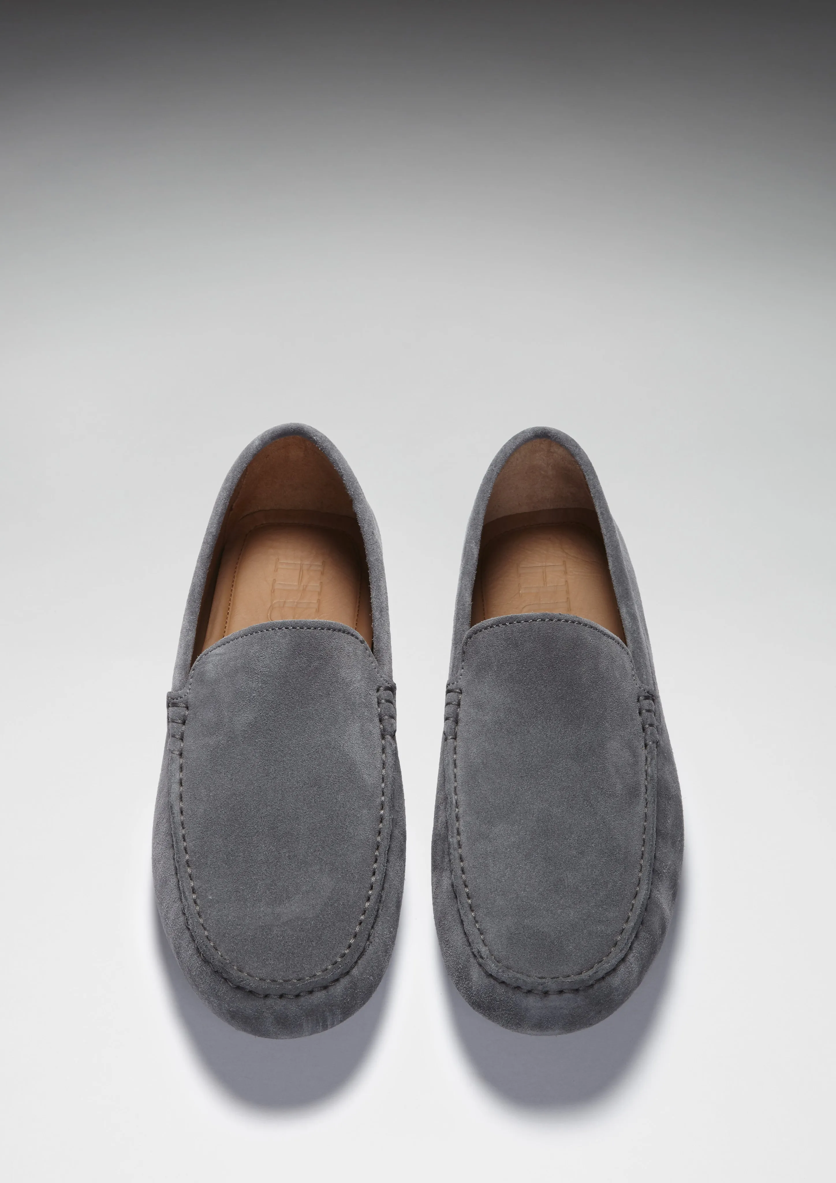 Driving Loafers, slate grey suede Basic Wardrobe