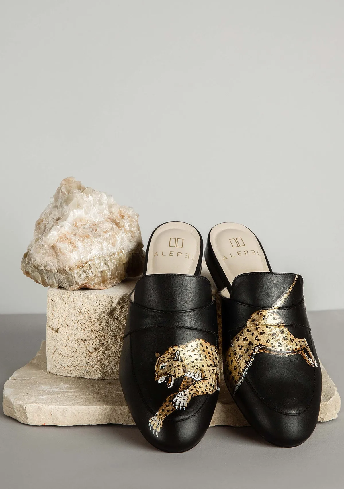Multi Surface Leopard Black Mule