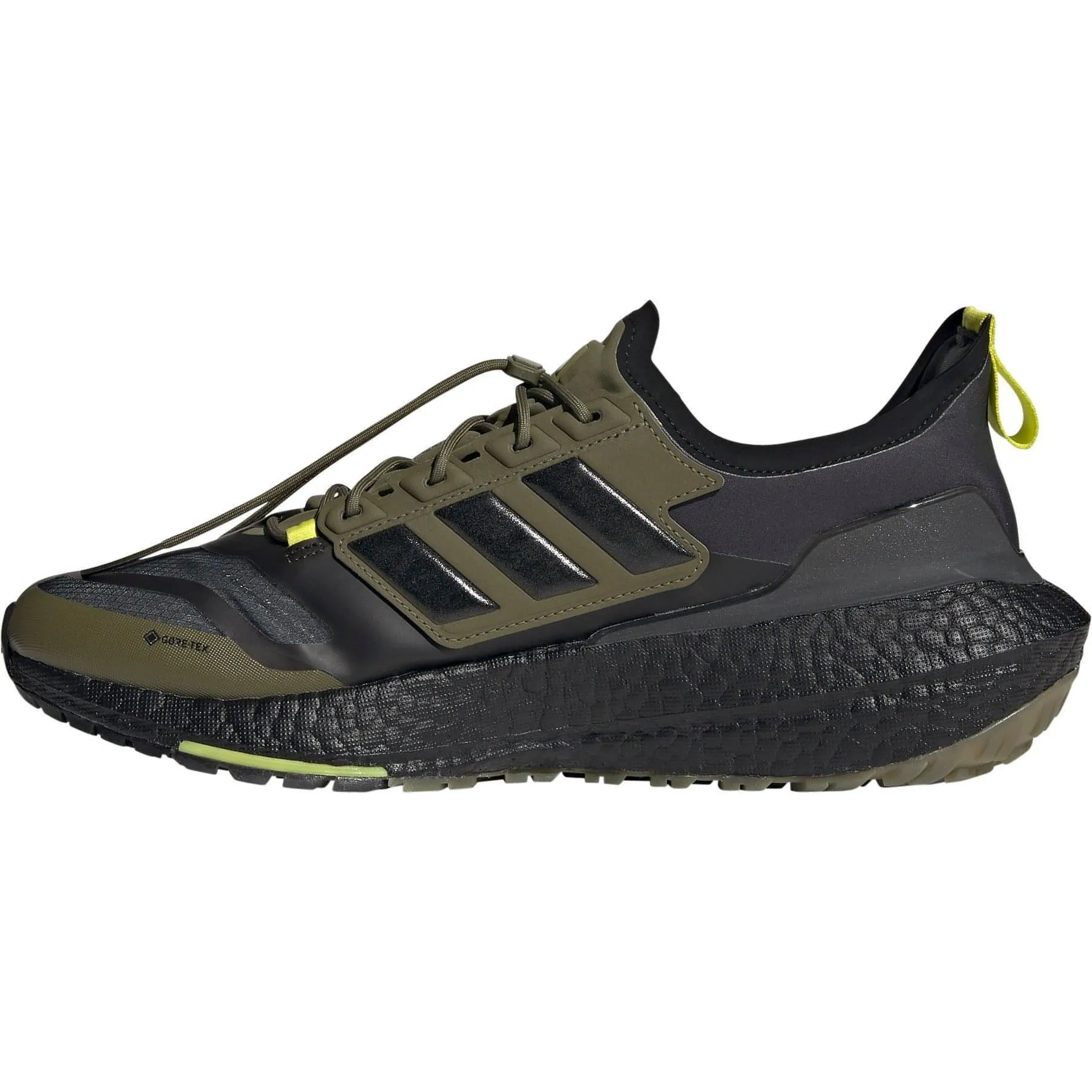 adidas Ultra Boost 21 GORE-TEX Mens Running Shoes - Green Padded Comfort Cold Weather