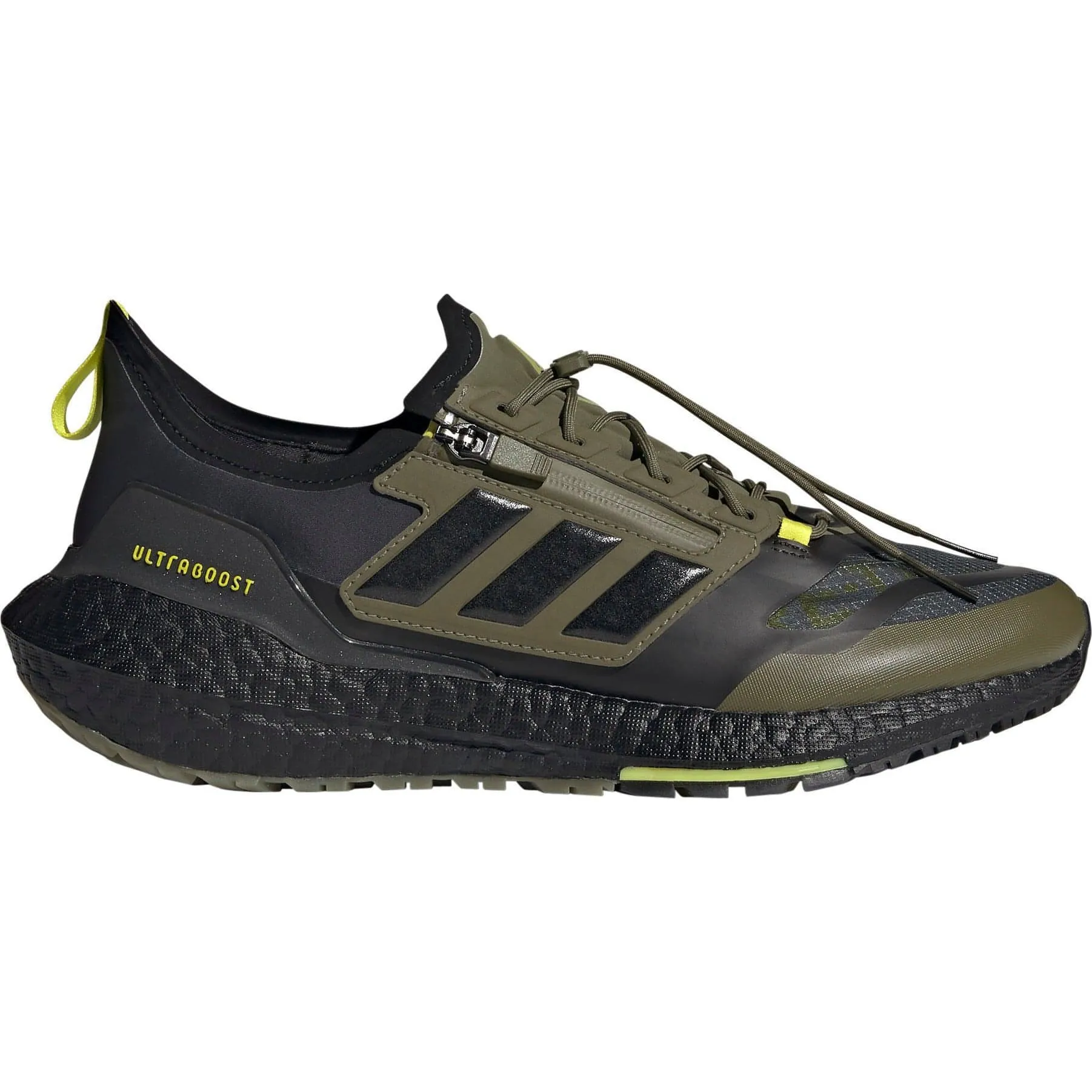 adidas Ultra Boost 21 GORE-TEX Mens Running Shoes - Green Ventilated Bold Tone