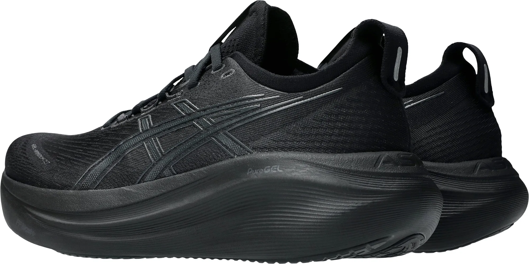 Asics Gel Nimbus 27 Mens Running Shoes - Black Pack Safe Field Walk