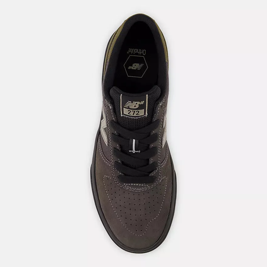 New Balance Numeric 272 Team Skateboard Shoes - Black Cement With Dockside Skateboarding Fit Performance Boost
