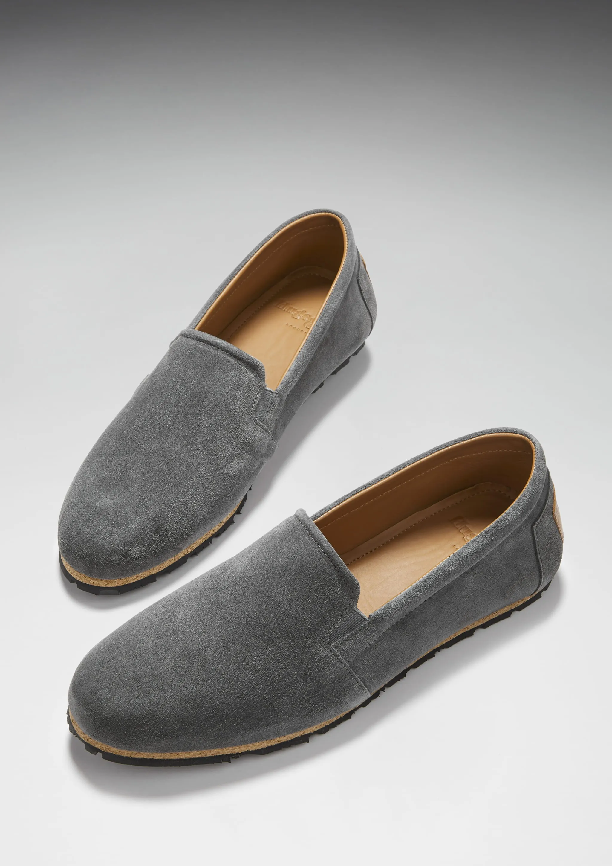 Tyre Sole Espadrilles, charcoal suede Stable Grip Effortless Step