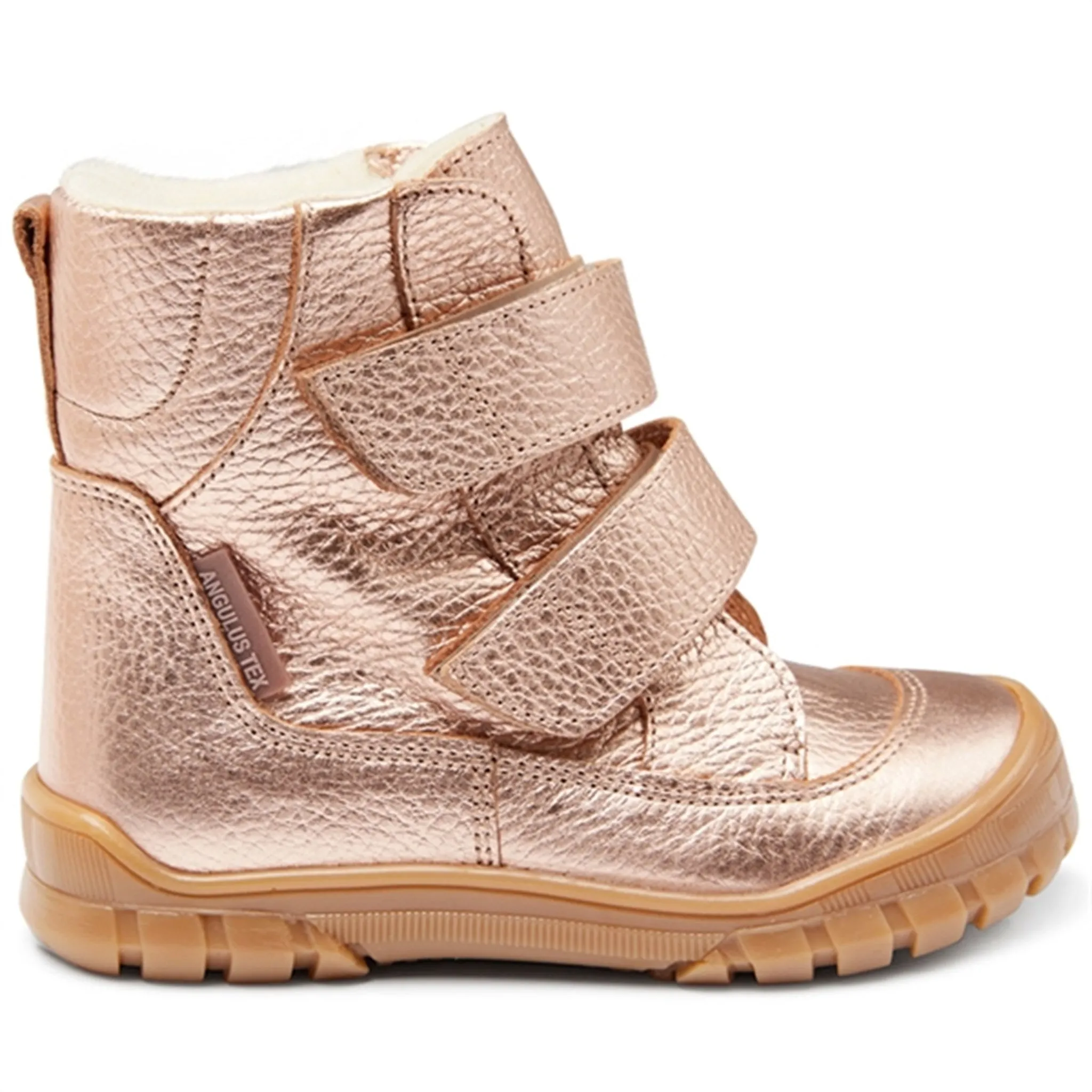 Angulus Tex-Boots With Velcro Light Copper Snow Rugged Trekking