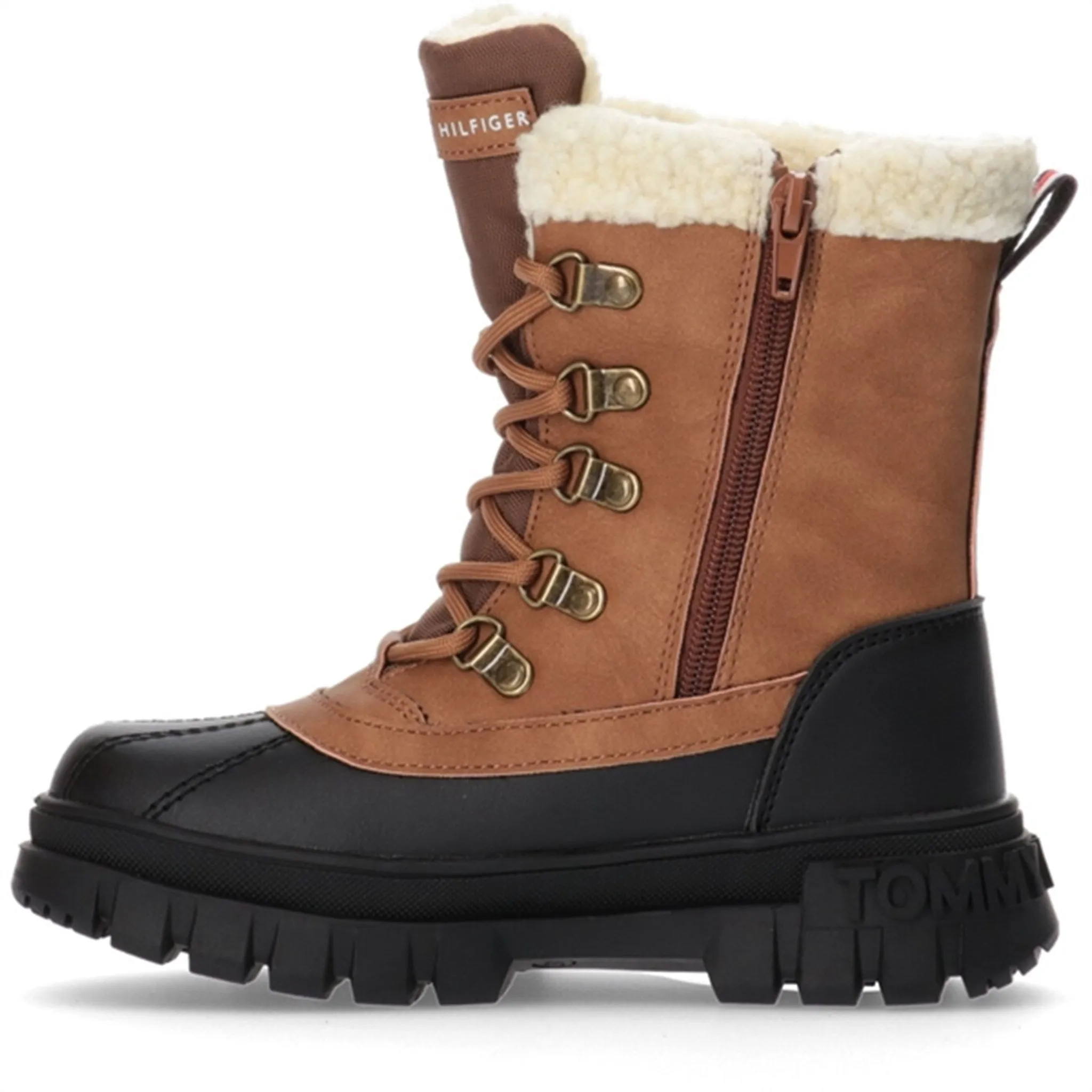 Snow Cold Trail Arctic Adventure Tommy Hilfiger Lace-Up Bootie Cognac
