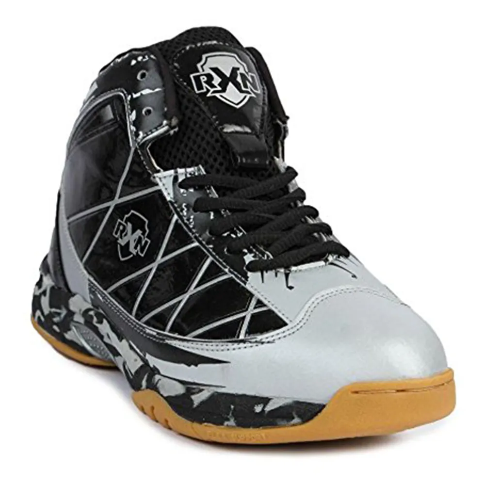 High Speed Game-Ready Cushioning RXN Jump Pro Basketball Shoes (Black/Grey)