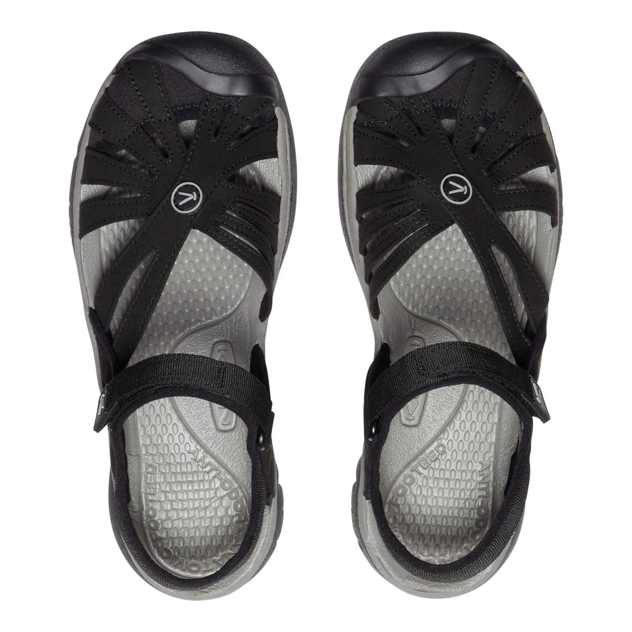 Holiday Mood No Rub Women's Rose Sandal Black Neutral/Grey