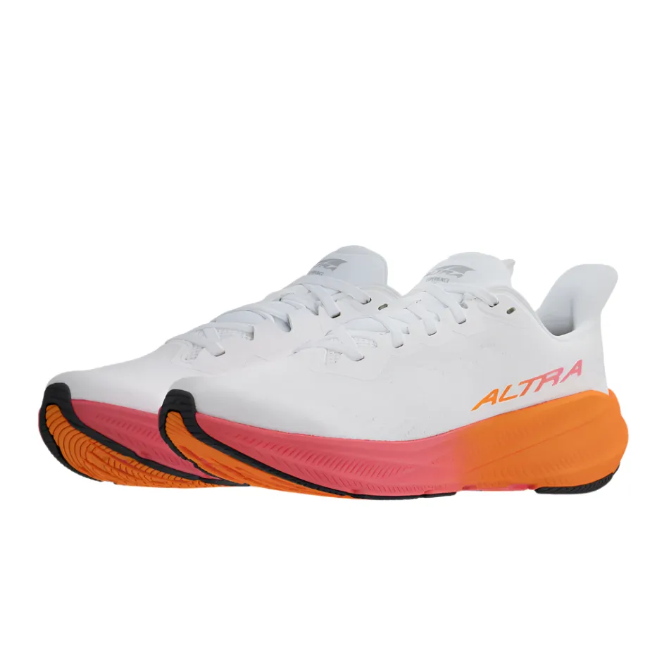 Altra Women's Experience Flow 2 Running Shoes in White/Orange AW25 thick - sole shoes
