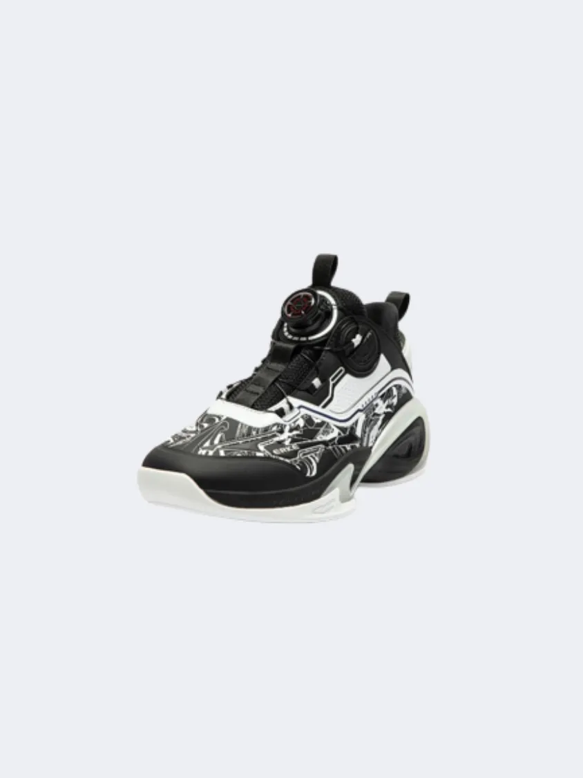 Erke Gs-Boys Basketball Shoes Black/White Wear resistant