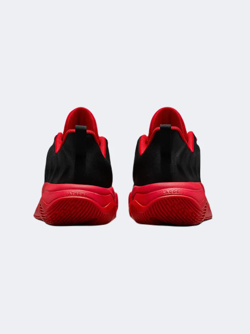 Nike Giannis Immortality 4 Gs-Boys Basketball Shoes Black/Red Cushioned Medial Post Hyper Durability