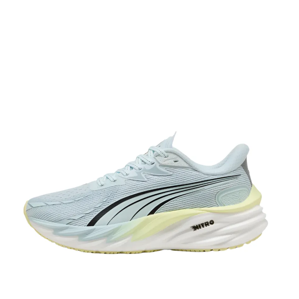 training running shoes running shoes for sports enthusiasts PUMA Women's Velocity NITRO 4 Running Shoes in Sea Glass/Gold Moon AW25