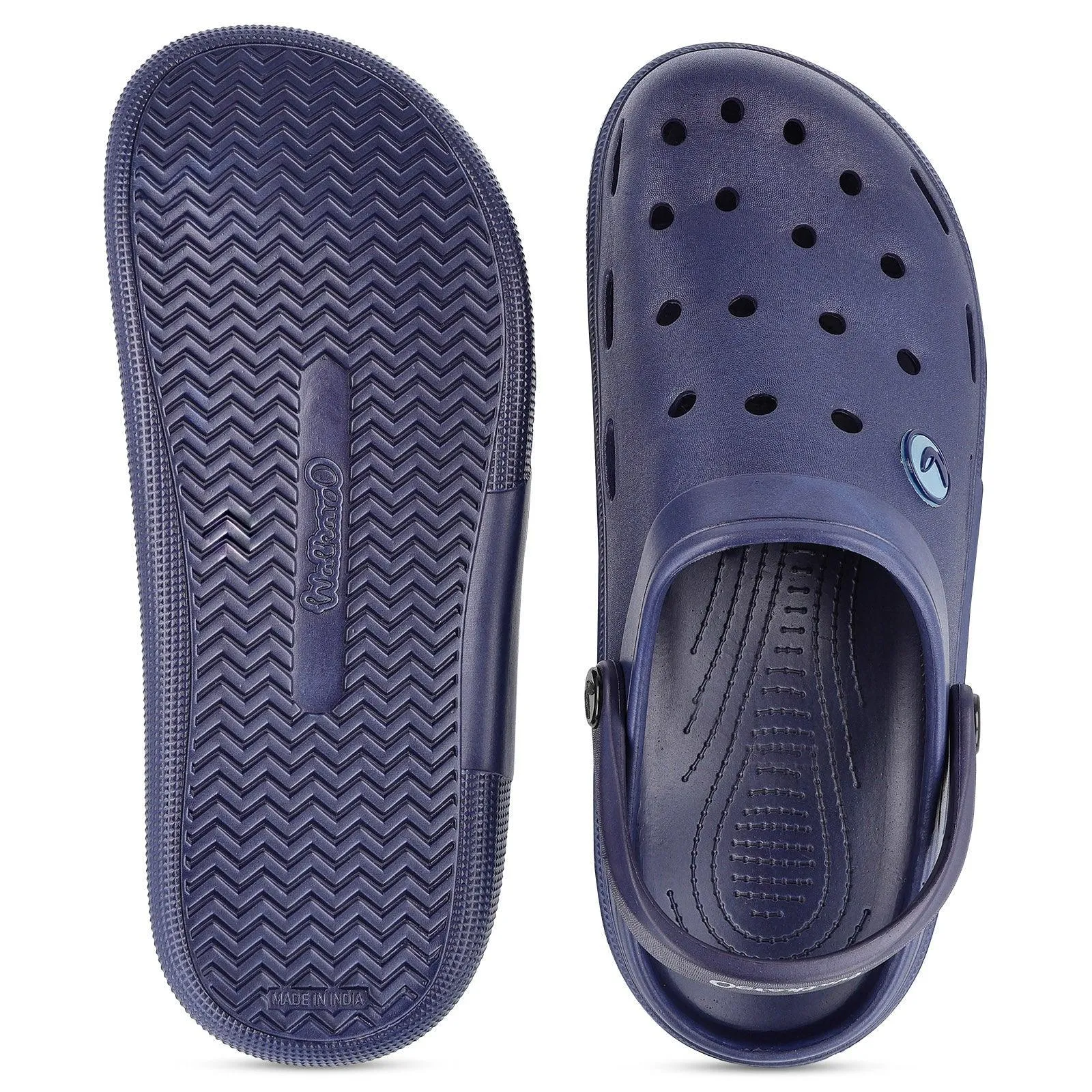 Men's Clogs  - WC4843 Navy Blue Sturdy Construction Comfortable And Versatile