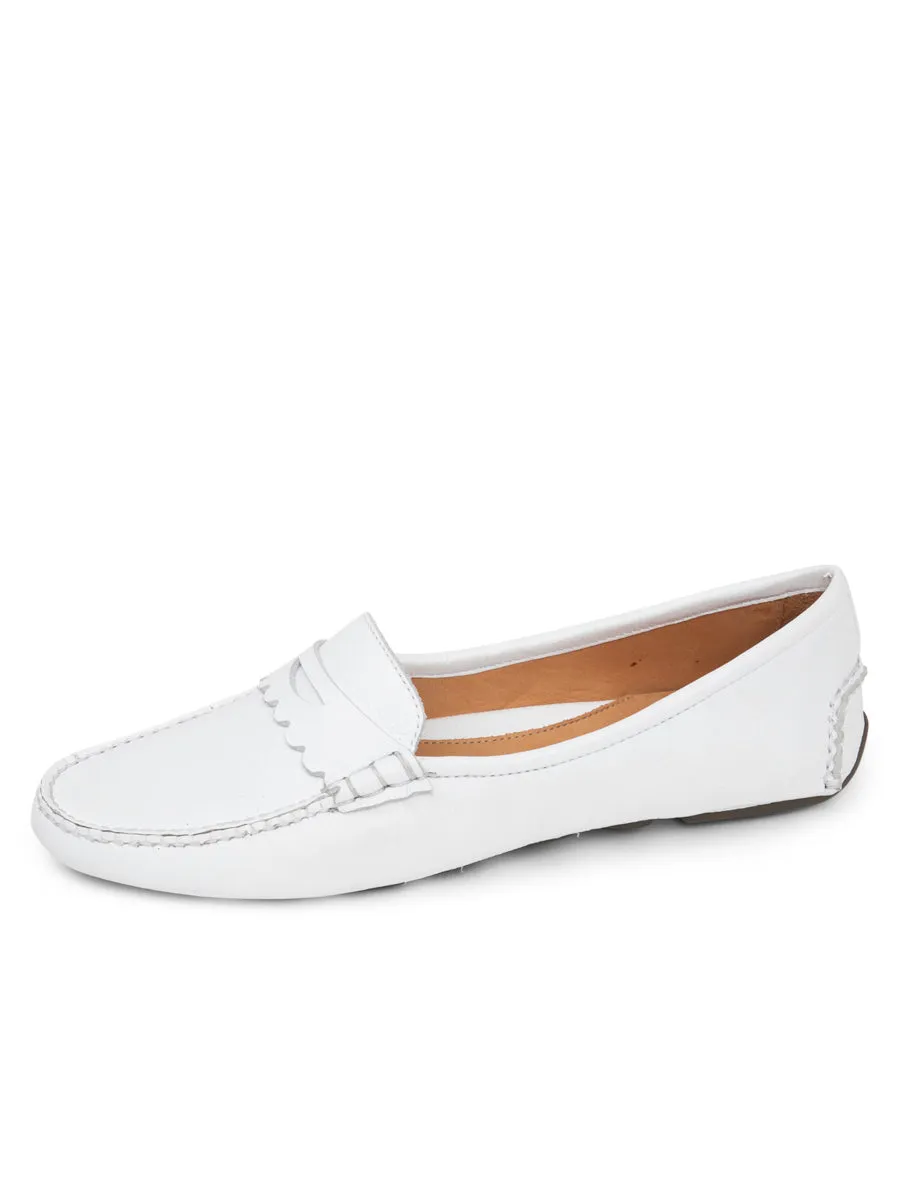 Janet Scalloped Penny Loafer Driving Shoe Planet Mood