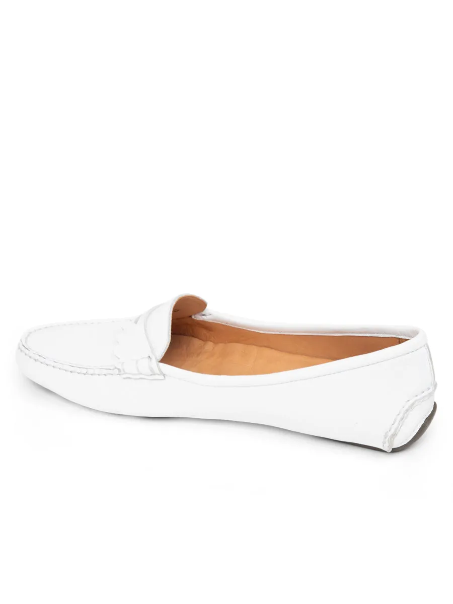 Supportive Core All Ages Ventilated Mesh Cold Weather Janet Scalloped Penny Loafer Driving Shoe