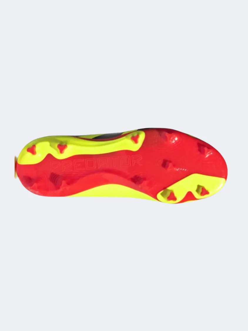 Adidas Predator League Kids Football Shoes Yellow/Black/Red Foot alignment Firm Fit