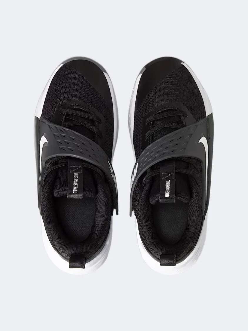 Nike Team Hustle 12 Ps-Unisex Basketball Shoes Black/White Zoned Cushioning
