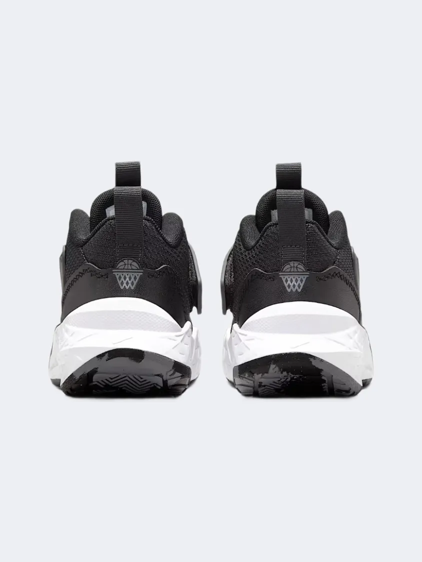 Shock Resistant Impact Protection System Nike Team Hustle 12 Ps-Unisex Basketball Shoes Black/White