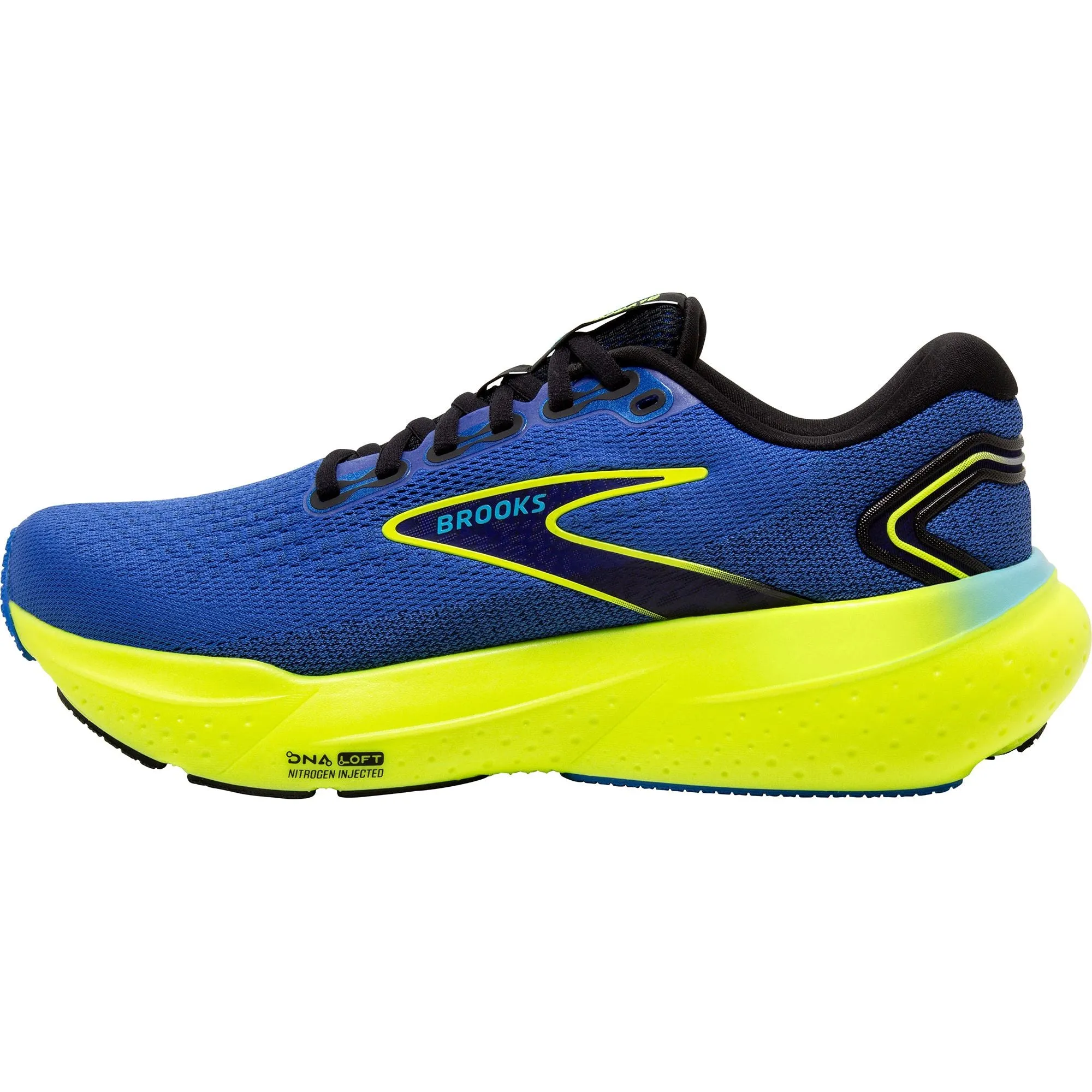 Street Glow Pure Black Brooks Glycerin 21 Mens Running Shoes - Blue