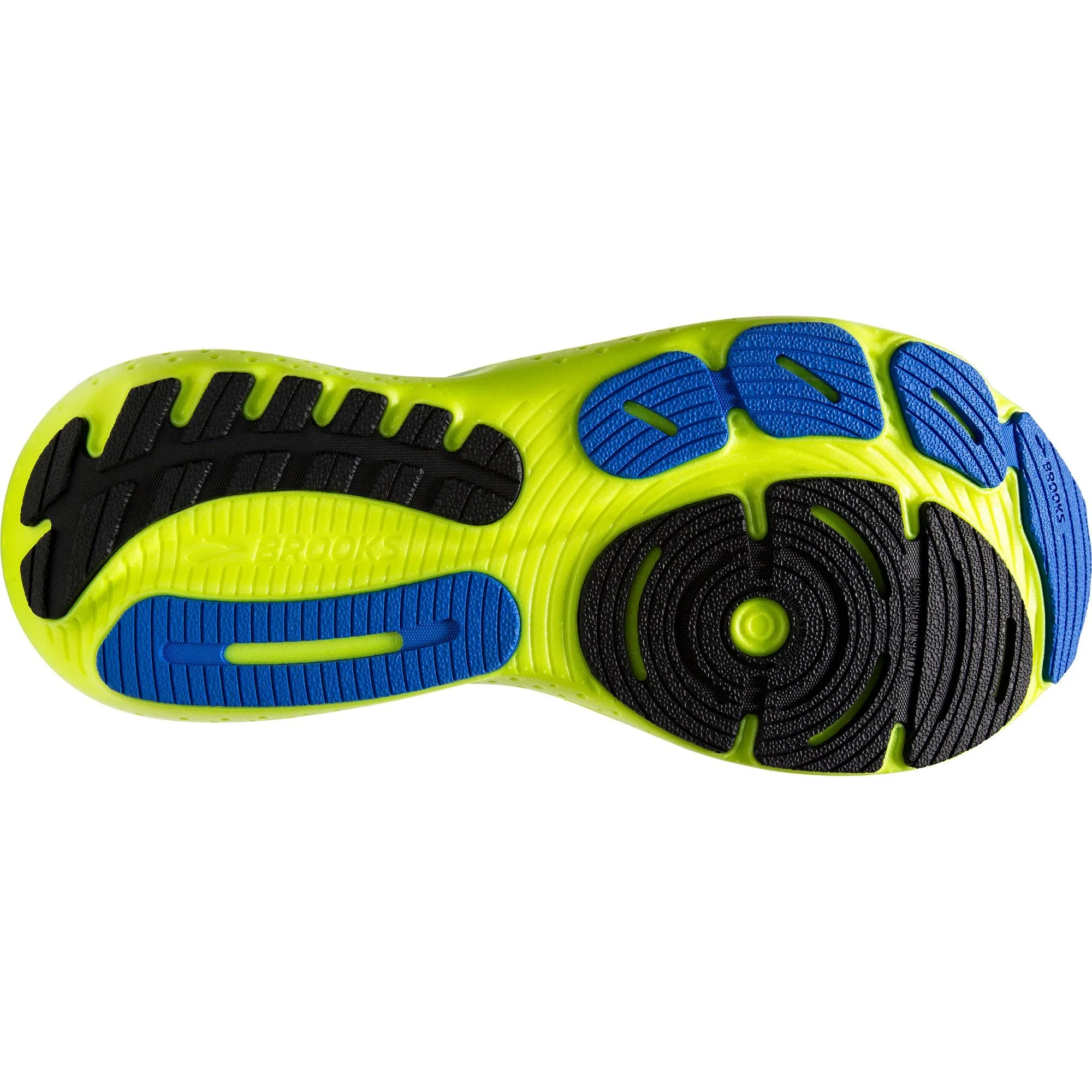Breathable Material Swim Ready Brooks Glycerin 21 Mens Running Shoes - Blue