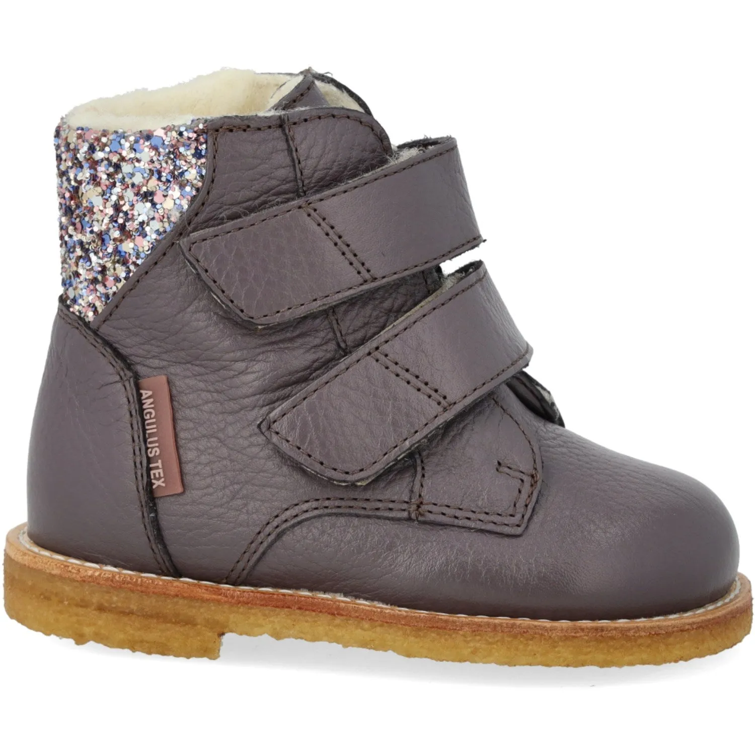 Angulus Lavender/Pastel Multi Glitter TEX Boot with Glitter and Velcro Closure Arctic Foot Path Snow Winter Expedition