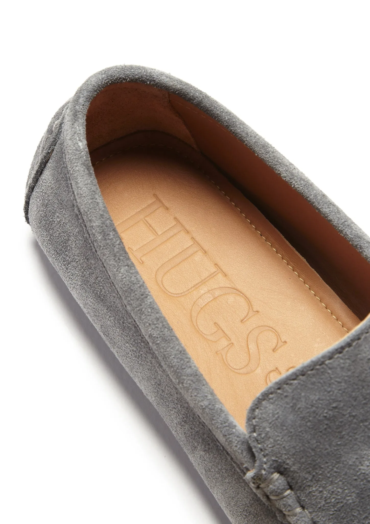 Seaside Trip Tasselled Driving Loafers, slate grey suede