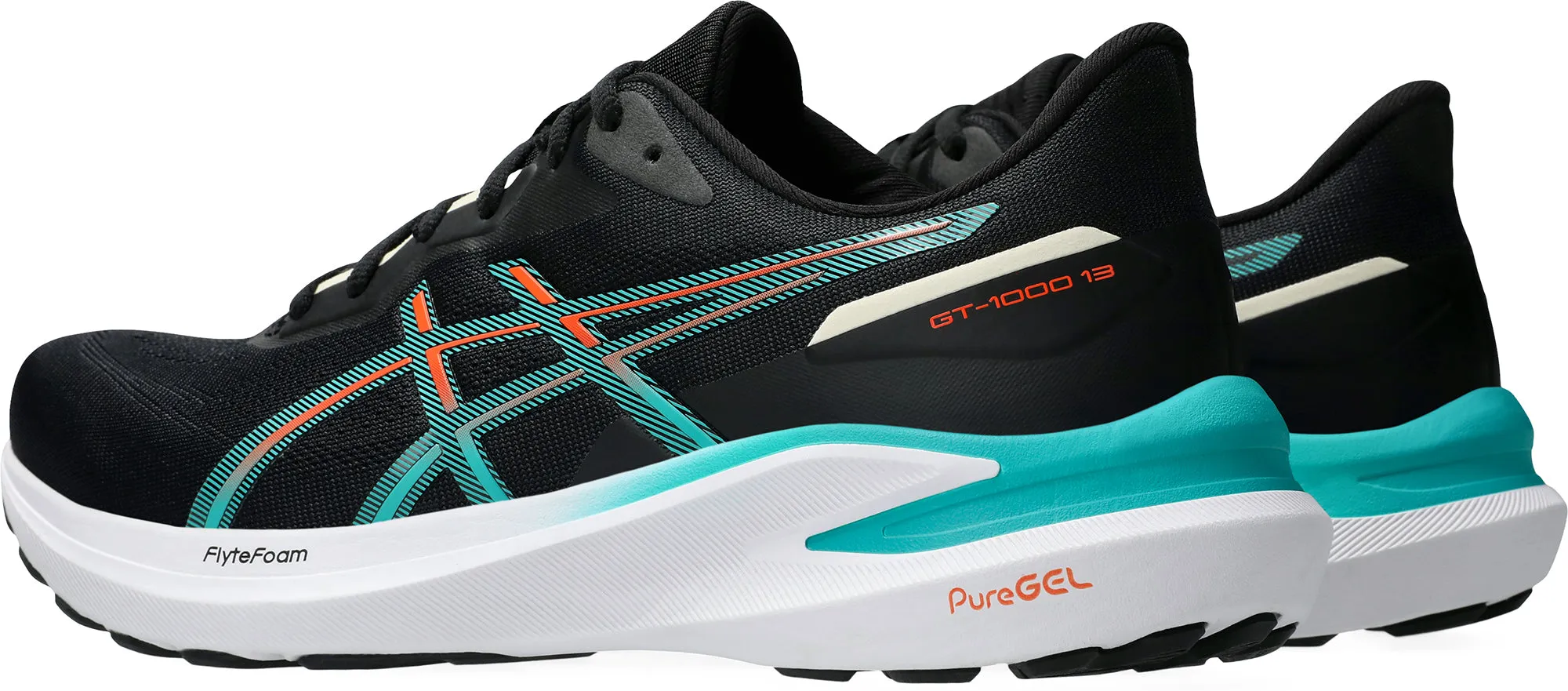 forest walk Breathable Upper Asics GT 1000 13 Mens Running Shoes - Black