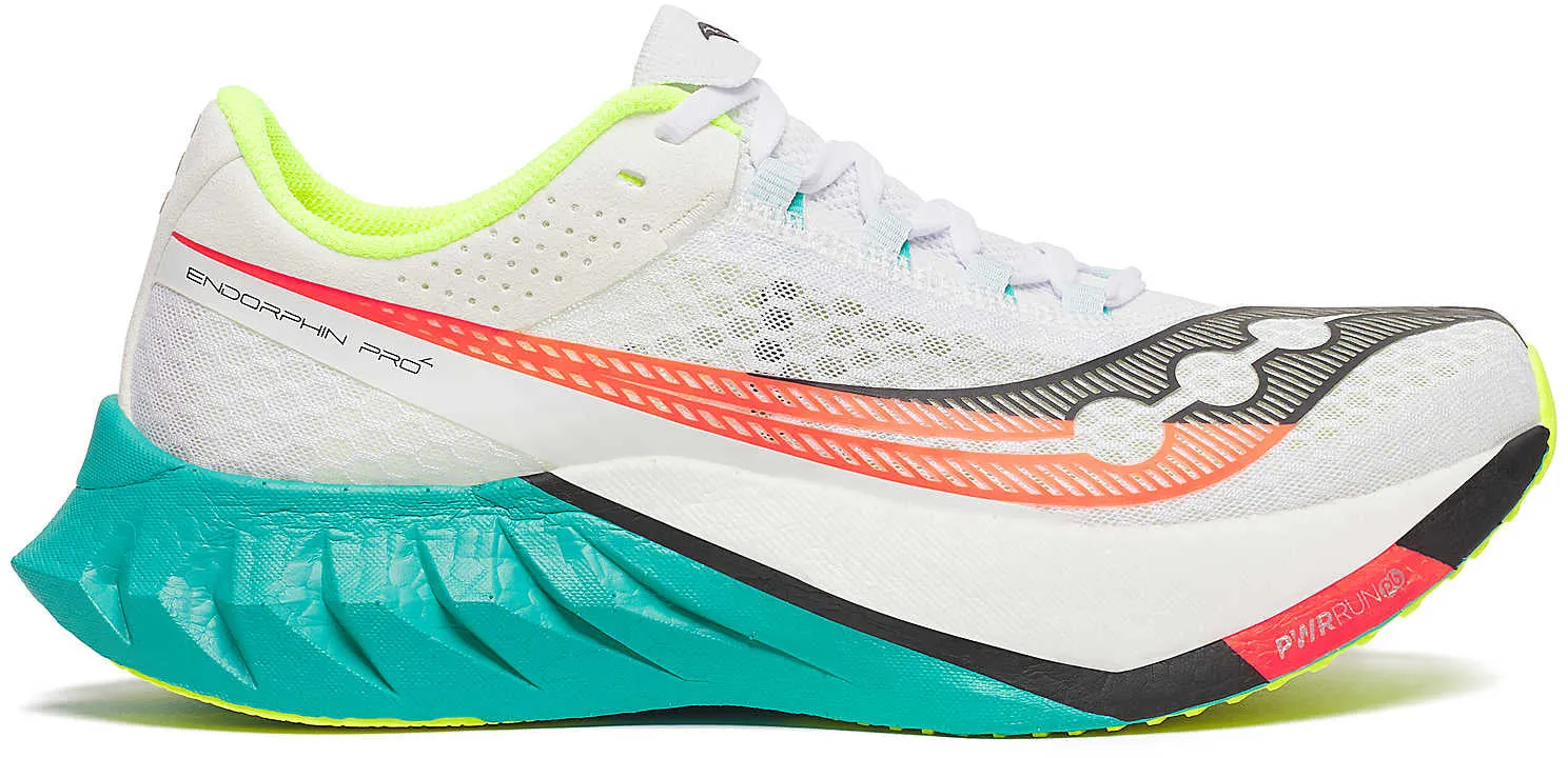 Saucony Endorphin Pro 4 Mens Running Shoes - White Slim Form slow walk