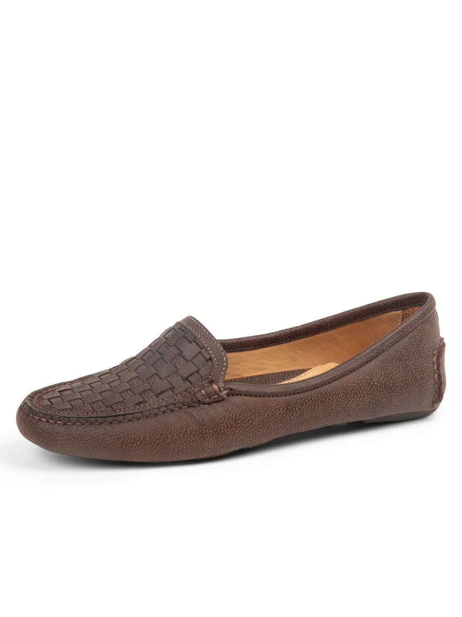 Kelly Woven Driving Moccasin Stone Glam Narrow Fit