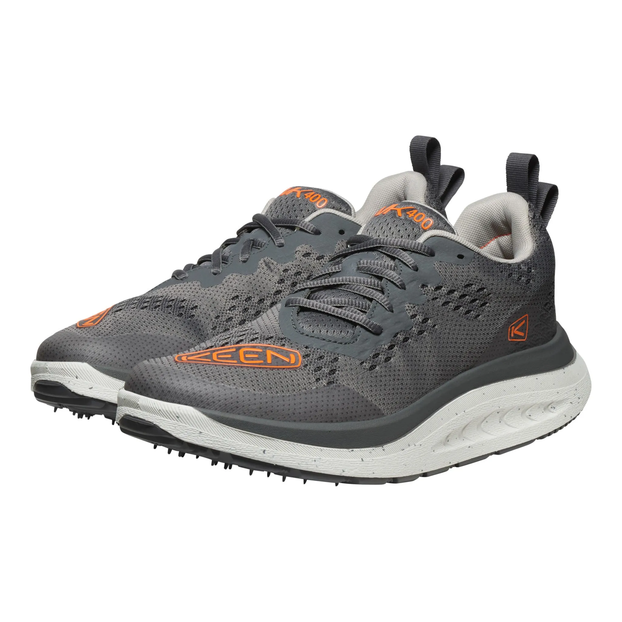 Anti Odor Busy Professionals Vital Step Men's WK400 Walking Shoe Steel Grey/Scarletbis