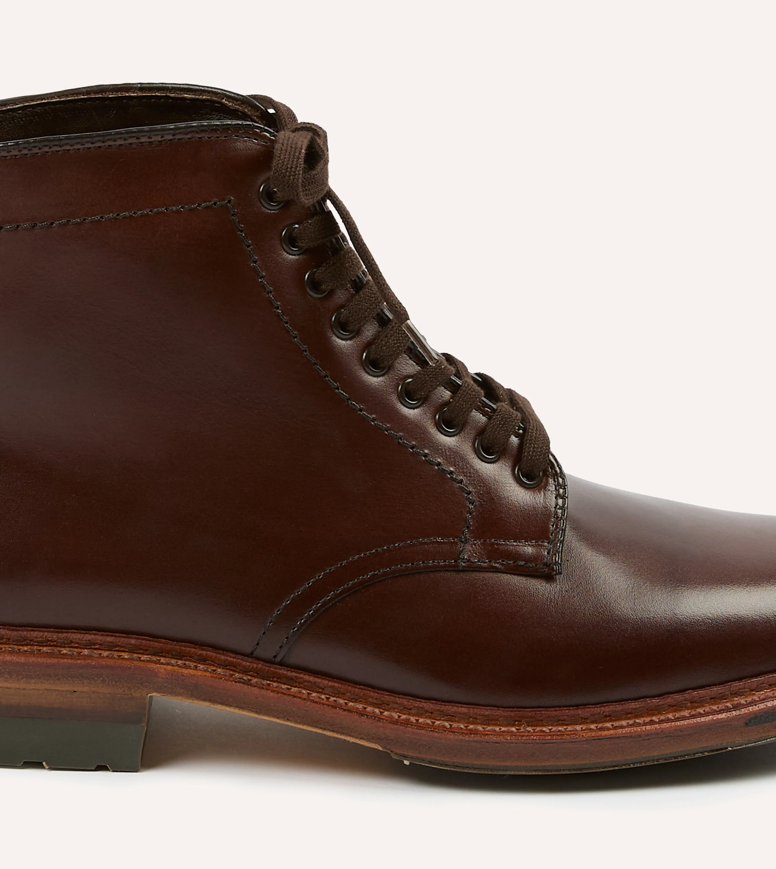 Swift Glide Mesh Alden Brown Calf Leather Plain Toe Boot