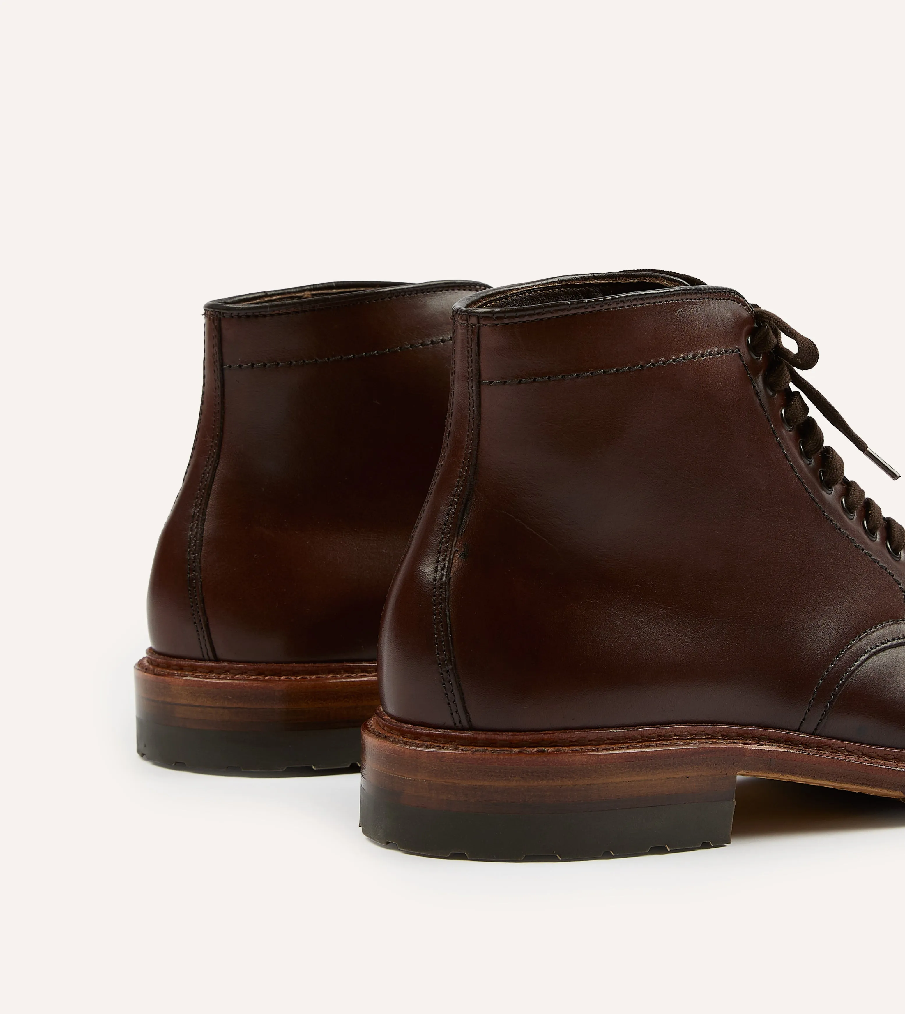Alden Brown Calf Leather Plain Toe Boot Magic Mood Metal Edge