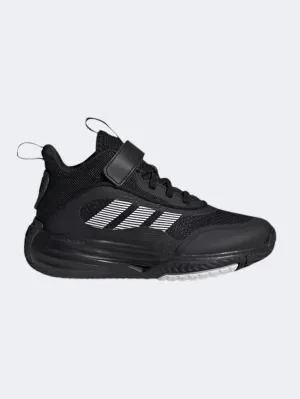 Non Slip Inner Liner Adidas Own The Game 3 Kids Basketball Shoes Black/White