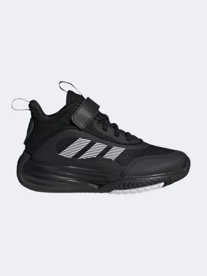 Stretchable Upper insulated Adidas Own The Game 3 Kids Basketball Shoes Black/White